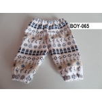 Broek zandkleur en marine